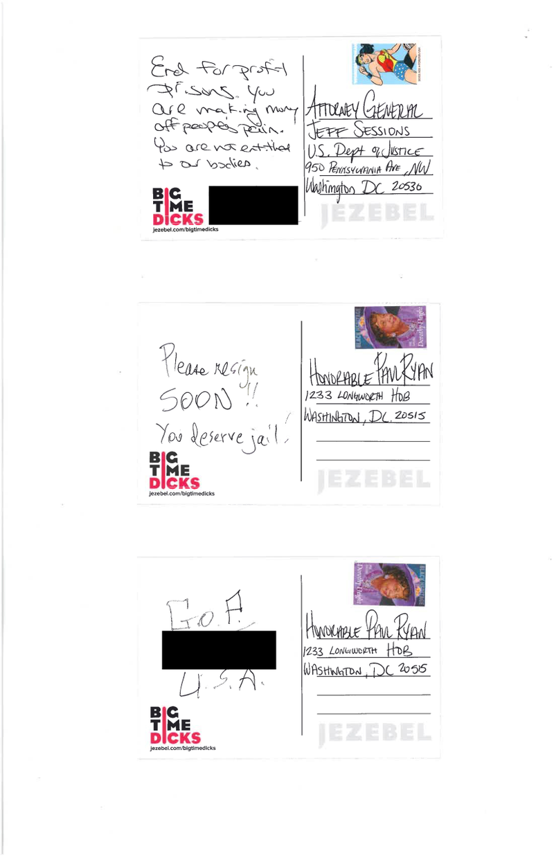 Illustration for article titled POST CARDS TO BIG TIME DICKS